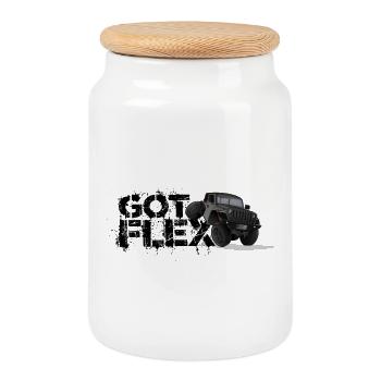 GOT FLEX - SUV - Off Road / Grey - Cookie Jar with Wooden Lid - white - Front