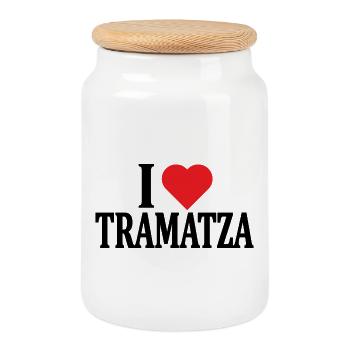T-Shirt Ich liebe Tramatza T-Shirt Sardinien - Keksdose mit Holzdeckel - Weiß - Vorne