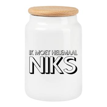 Ich mache überhaupt nichts! Freiheit! * - Keksdose mit Holzdeckel - Weiß - Vorne