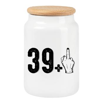 30+ Graphique du majeur - Boîte à biscuits avec couvercle en bois - blanc - Devant