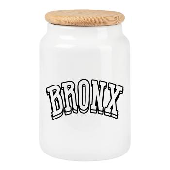 Chemise du Bronx - Boîte à biscuits avec couvercle en bois - blanc - Devant