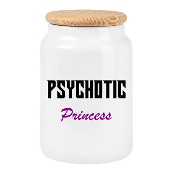 Psychotische Prinzessin - Keksdose mit Holzdeckel - Weiß - Vorne