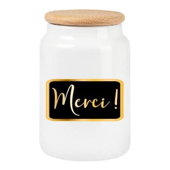 Danke - Danke AESTHETIC - Keksdose mit Holzdeckel - Weiß - Vorne