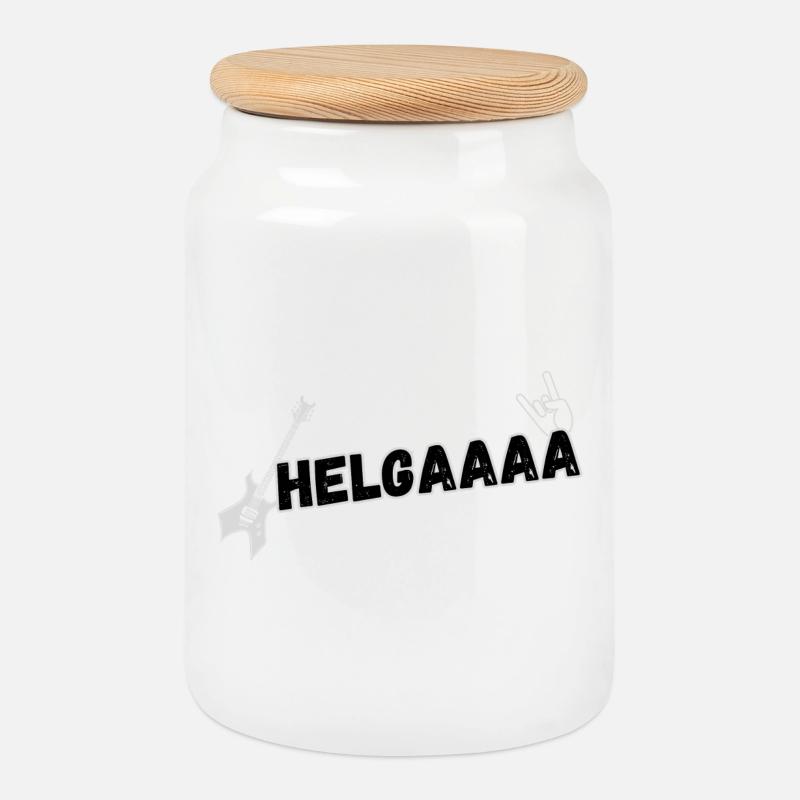 HELGA - Keksdose mit Holzdeckel - Weiß