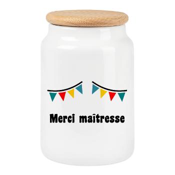 VIELEN DANK. GELIEBTE. DANKE HERRIN. GELIEBTE - Keksdose mit Holzdeckel - Weiß - Vorne