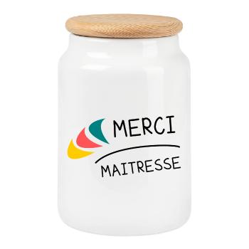 GELIEBTE. VIELEN DANK. DANKE HERRIN. GELIEBTE - Keksdose mit Holzdeckel - Weiß - Vorne