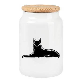 Wolf of Ichkeria 2024 - Cookie Jar with Wooden Lid - white - Front