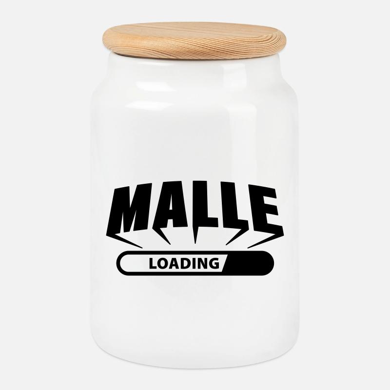 Malle loading - Keksdose mit Holzdeckel - Weiß