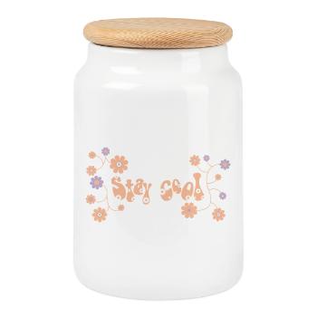 Stay cool par helfspawn - Boîte à biscuits avec couvercle en bois - blanc - Devant