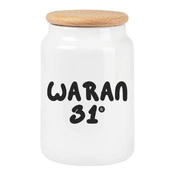 Entwurf für die Oranais von Algerien WARAN 31 - Keksdose mit Holzdeckel - Weiß - Vorne