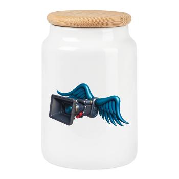 ANGELIC CAM - sound & vision - Boîte à biscuits avec couvercle en bois - blanc - Devant