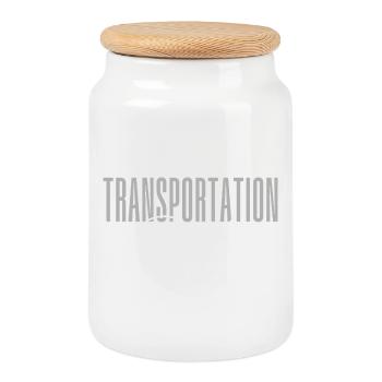 Équipe des Transports – Équipe des Travailleurs du Transport Fun - Boîte à biscuits avec couvercle en bois - blanc - Devant