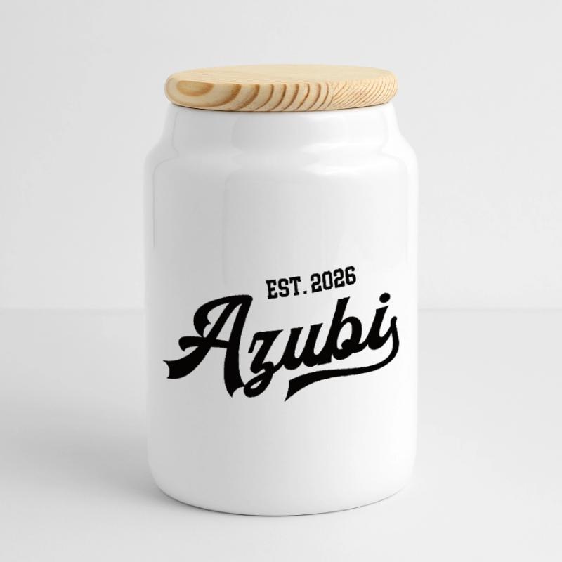 Apprentice 2026 Apprentice Start Start Training Apprenticeship Cookie Jar with Wooden Lid