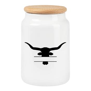 Châssis fendu Longhorn - Boîte à biscuits avec couvercle en bois - blanc - Devant