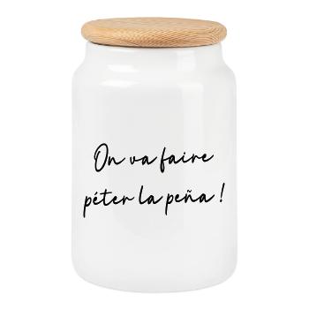 We're going to blow the peña! - Cookie Jar with Wooden Lid - white - Front