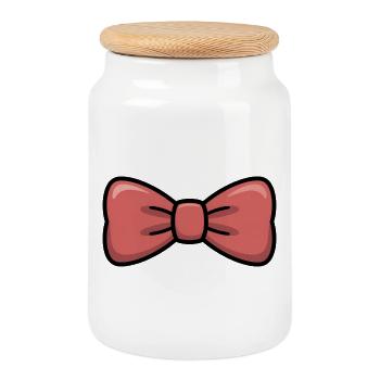 Fly comic - Cookie Jar with Wooden Lid - white - Front