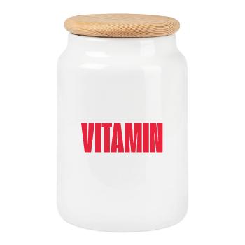 Chemise Vitamin Sea Addict - Boîte à biscuits avec couvercle en bois - blanc - Devant