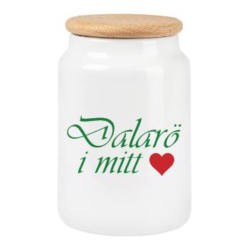 Dalarö in meinem Herzen - Keksdose mit Holzdeckel - Weiß - Vorne