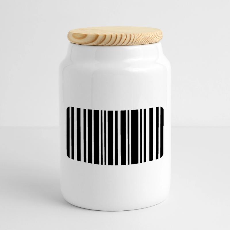 Barcode Keksdose mit Holzdeckel