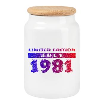 45e anniversaire Édition Limitée 07/1981 - Boîte à biscuits avec couvercle en bois - blanc - Devant