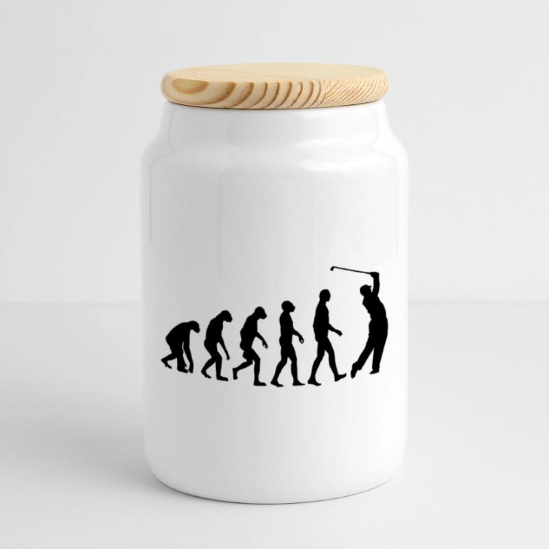 Golf Golf Evolution Boîte à biscuits avec couvercle en bois