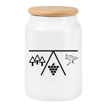 LOGO Palatina - Keksdose mit Holzdeckel - Weiß - Vorne
