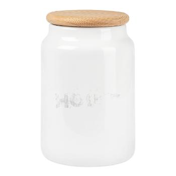 Music House art design for raver, EDM festival - Cookie Jar with Wooden Lid - white - Front