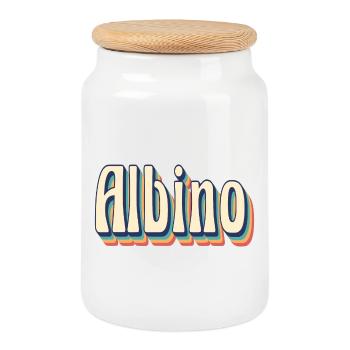 T-shirt Albinos rétro vintage t-shirt idée cadeau - Boîte à biscuits avec couvercle en bois - blanc - Devant