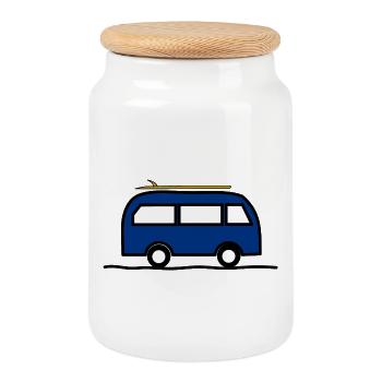 DAD. GRANDPA. FATHER'S DAY. MISTRESS. MASTER - Cookie Jar with Wooden Lid - white - Front
