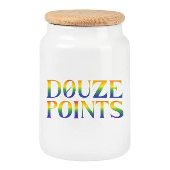 Concours Eurovision de la chanson Douze Points - Boîte à biscuits avec couvercle en bois - blanc - Devant