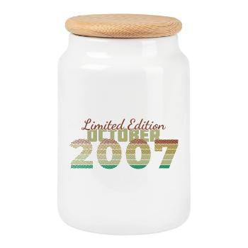 18e anniversaire Édition Limitée (SCR) 10/2007 - Boîte à biscuits avec couvercle en bois - blanc - Devant