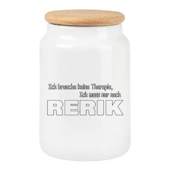 Therapie RERIK - Keksdose mit Holzdeckel - Weiß - Vorne