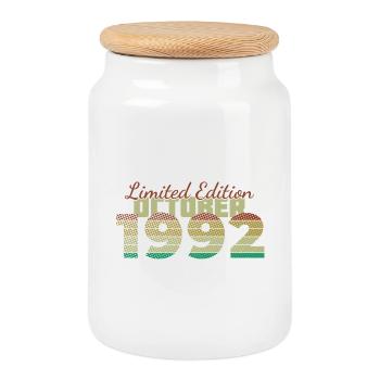 33rd Birthday Limited Edition (SCR) 10/1992 - Cookie Jar with Wooden Lid - white - Front