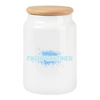 SPECIALIST PRACTITIONERS - Cookie Jar with Wooden Lid - white - Front
