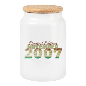 18. Geburtstag Limited Edition (SCR) 11/2007 - Keksdose mit Holzdeckel - Weiß - Vorne