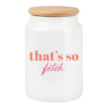 That's So Fetch Quote | Funny Pop Culture Statemen - Cookie Jar with Wooden Lid - white - Front