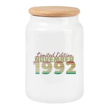 33rd Birthday Limited Edition (SCR) 11/1992 - Cookie Jar with Wooden Lid - white - Front