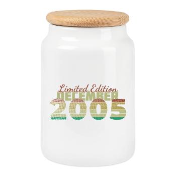 20th Anniversary Limited Edition (SCR) 12/2005 - Cookie Jar with Wooden Lid - white - Front