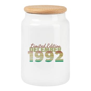 33rd Birthday Limited Edition (SCR) 12/1992 - Cookie Jar with Wooden Lid - white - Front