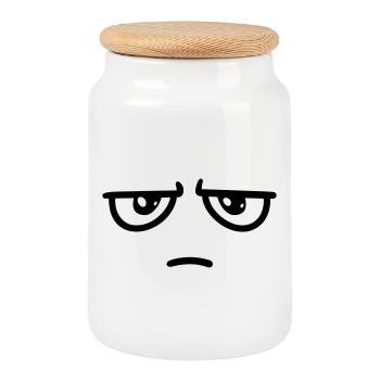 Not impressed - Keksdose mit Holzdeckel - Weiß - Vorne