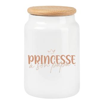 Princess to her daddy - Cookie Jar with Wooden Lid - white - Front