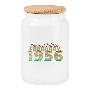 70e anniversaire Édition Limitée (SCR) 02/1956 - Boîte à biscuits avec couvercle en bois - blanc - Devant