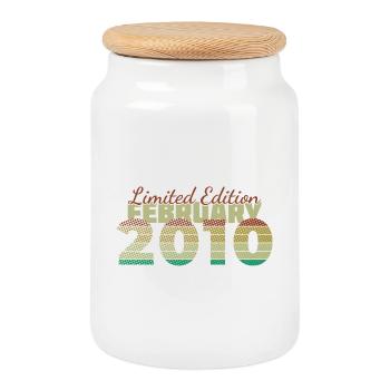 16. Geburtstag Limited Edition (SCR) 02/2010 - Keksdose mit Holzdeckel - Weiß - Vorne