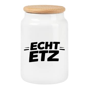 Echt etz - Keksdose mit Holzdeckel - Weiß - Vorne