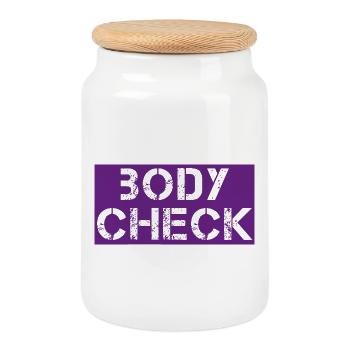 Body check - Cookie Jar with Wooden Lid - white - Front