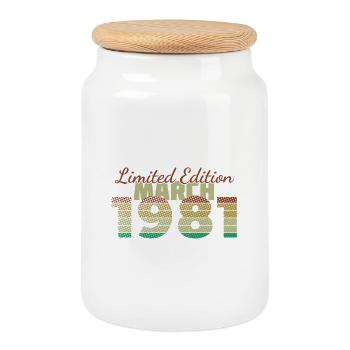 45e anniversaire Édition Limitée (SCR) 03/1981 - Boîte à biscuits avec couvercle en bois - blanc - Devant