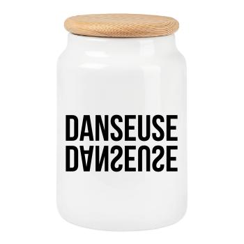 Tänzer – Tanz - Keksdose mit Holzdeckel - Weiß - Vorne