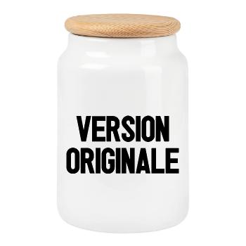 ORIGINAL VERSION! - Cookie Jar with Wooden Lid - white - Front
