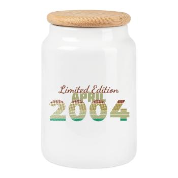 22nd Birthday Limited Edition (SCR) 04/2004 - Cookie Jar with Wooden Lid - white - Front