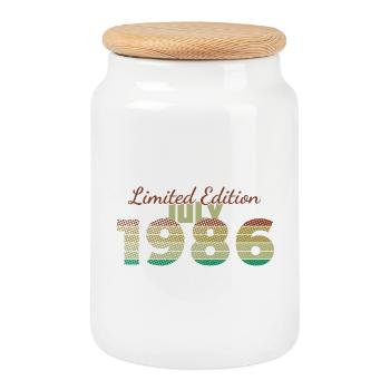40th Anniversary Limited Edition (SCR) 07/1986 - Cookie Jar with Wooden Lid - white - Front